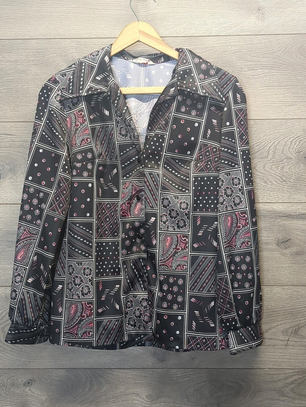 California Ranch Paisley Button Top Women's Size XL